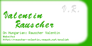 valentin rauscher business card